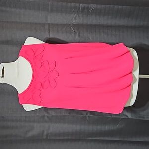 Hot pink sleeveless bubble top